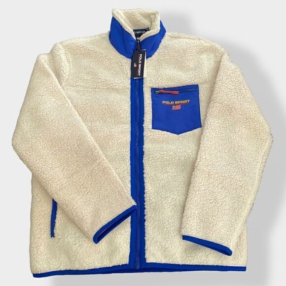 Polo Ralph Lauren Polo Sport Pile Fleece Jacket Mens size Medium Nee with Tags - Picture 2 of 11